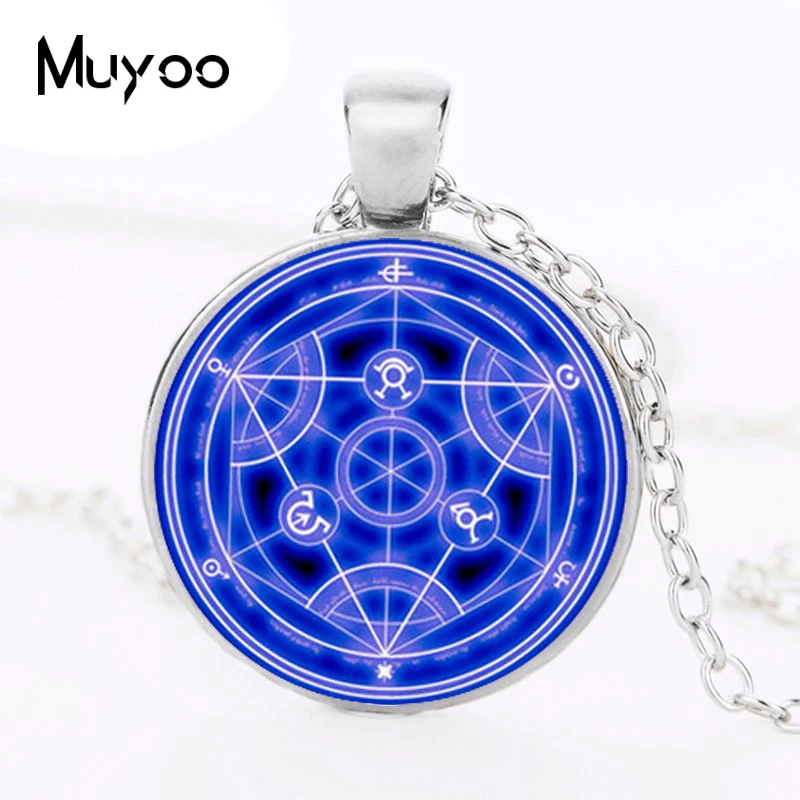 2017 new hot Fullmetal Alchemist Transmutation Bijuterias Red Purple and Blue Circle Fashion Jewelry HZ1