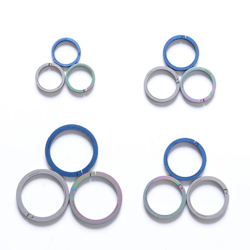 EDC Pure Titanium TC4 Key Chain Key Ring Carabiner Snap Clip Hook Camping Climbing DIY Accessories FW214