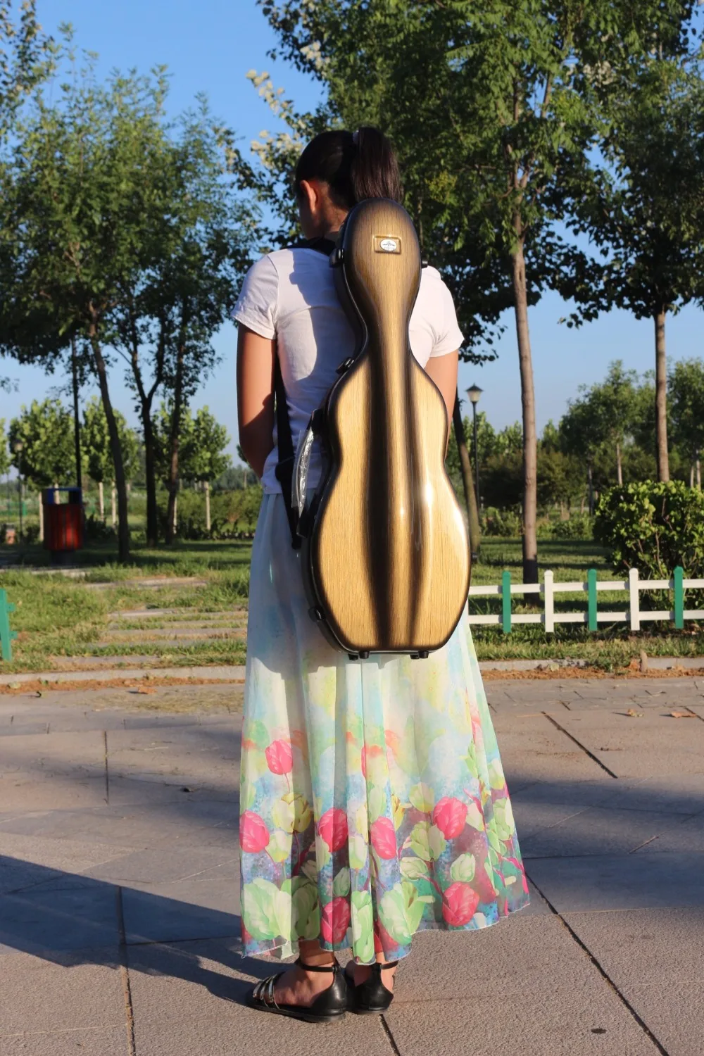 

Violin Case Mixed Carbon Fiber Adjustable Size Violin case brown color