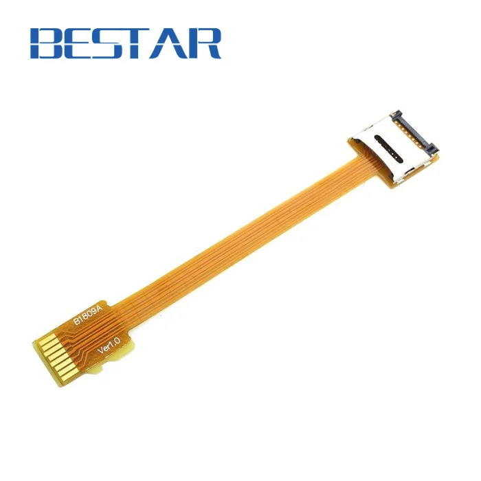 Kit de tarjeta de memoria Micro SD TF, extensión macho a hembra, extensor de Cable FPC plano suave, 10cm