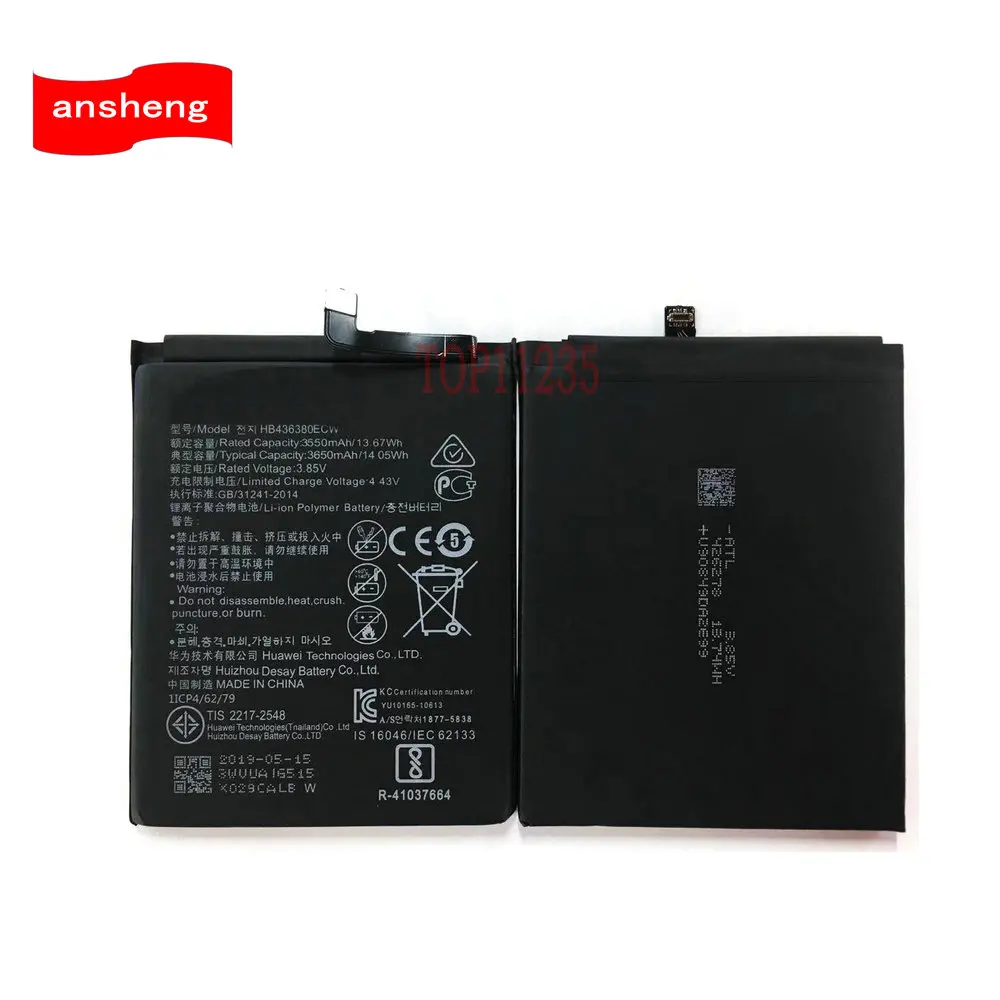 NEW Original 3650mAh HB436380ECW Battery For Huawei P30 ELE-L09 ELE-L29 ELE-AL00 ELE-TL00 Mobile phone