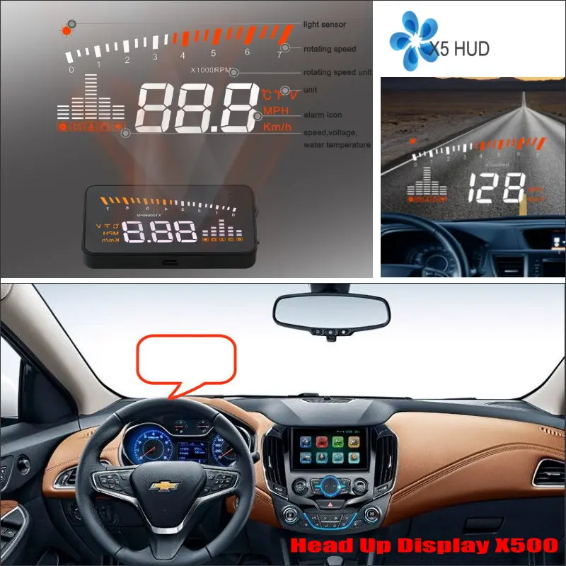 

Для Chevrolet Cruze/Malibu/Silverado 2010-2020 автомобиль OBD HUD Дисплей вождения Экран проектор отражающий лобовое стекло