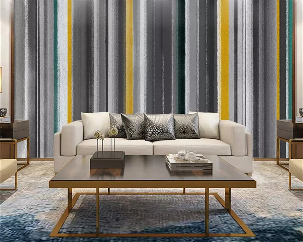 Decorative wallpaper Simple striped background wall painting