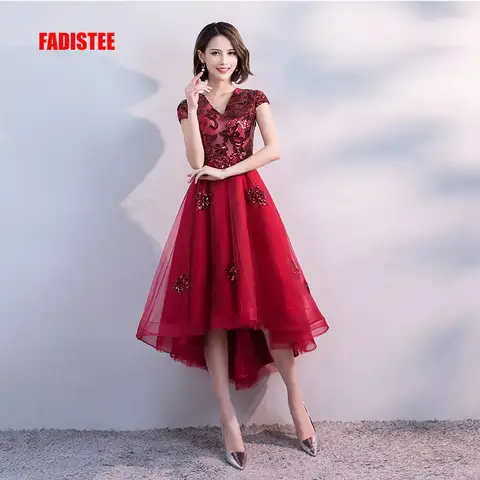 High-Low Backless Satin Cocktail Dress FADISTEE