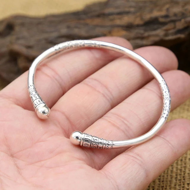 Monkey King Bar Bangles Classic Simplicity 100 Real S925 Sterling Silver Bracelet Bangle For Men Women Fine Jewelry 2024 GB34 AliExpress