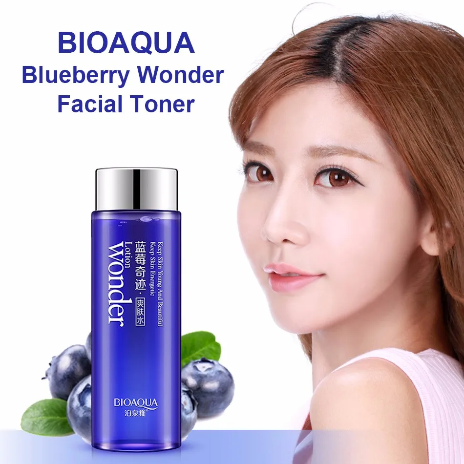 Blueberry Face Toner Makeup Water Facial Tonic Lotion Oil Control Pore Minimizer Refreshing Moisturizing Skin Care Products