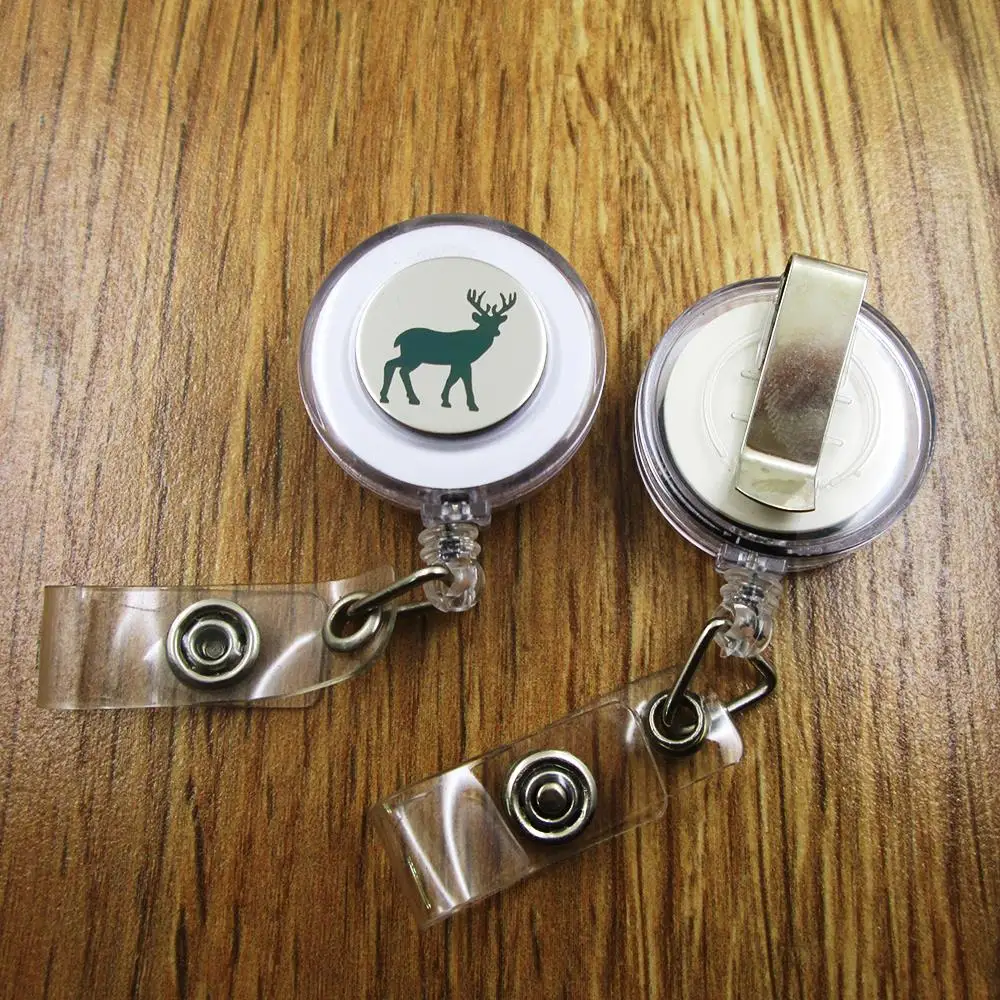 Deer ID Badge Reel for Docter Nurse Teacher Student retractable recoil id badge holder work fun