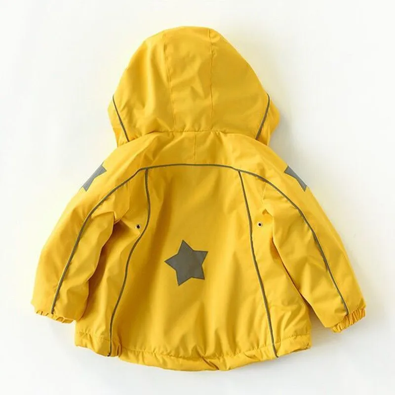 New Style Spring Autumn Child Kid Clothes Baby Girls Boys Double-Deck Windproof Waterproof Outwear Inner Polar Fleece