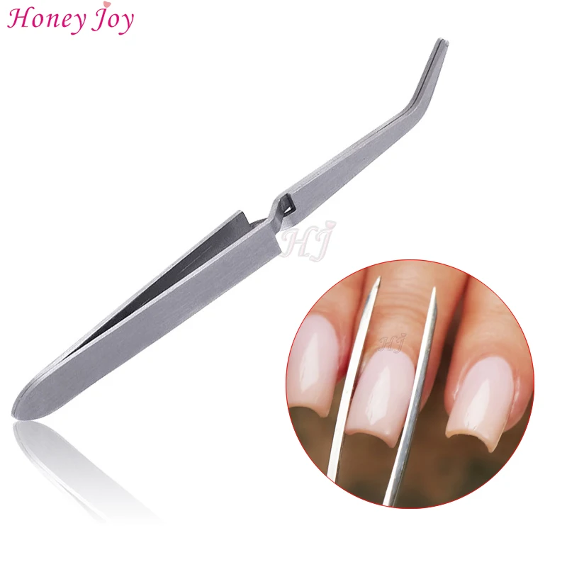 

Acrylic Multi-Functions Stainless Steel Nail Shaping Tweezers for UV Gel Tips C Curve Pinchers Sculpture Clip Nail Art Treatment