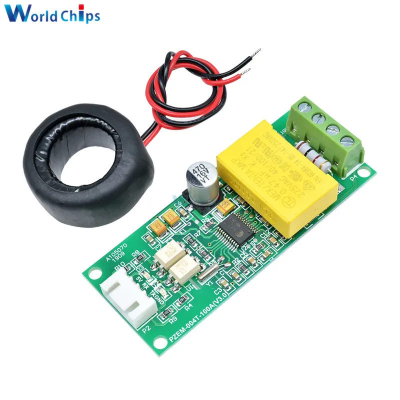 AC Digital Multifunction Meter Watt Power Volt Amp TTL Current Test Module PZEM-004T With Coil 0-100A 80-260V AC For Arduino