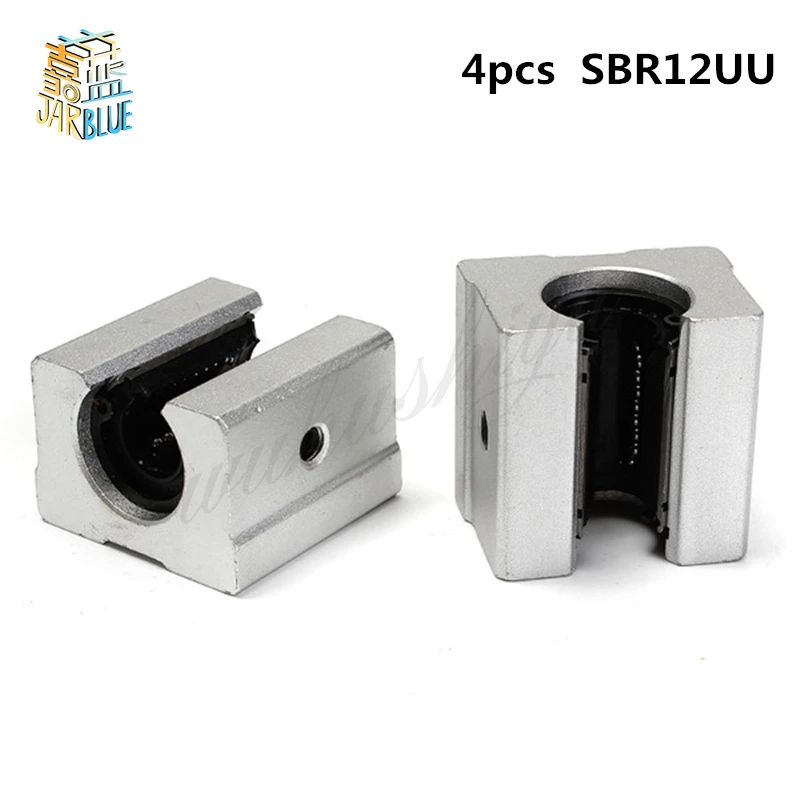 

4 pcs SBR12UU SBR12 Linear Bearing High quality 12mm Linear Bearing Slide block 12mm parts linear slide 12mm linear guide