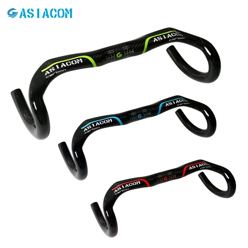 

2017 ASIACOM 3K Full Carbon Road Handlebar 31.8mm Broken Wind Bike Small Bent Bar Racing Bicycle Handlebar 380/400/420/440mm