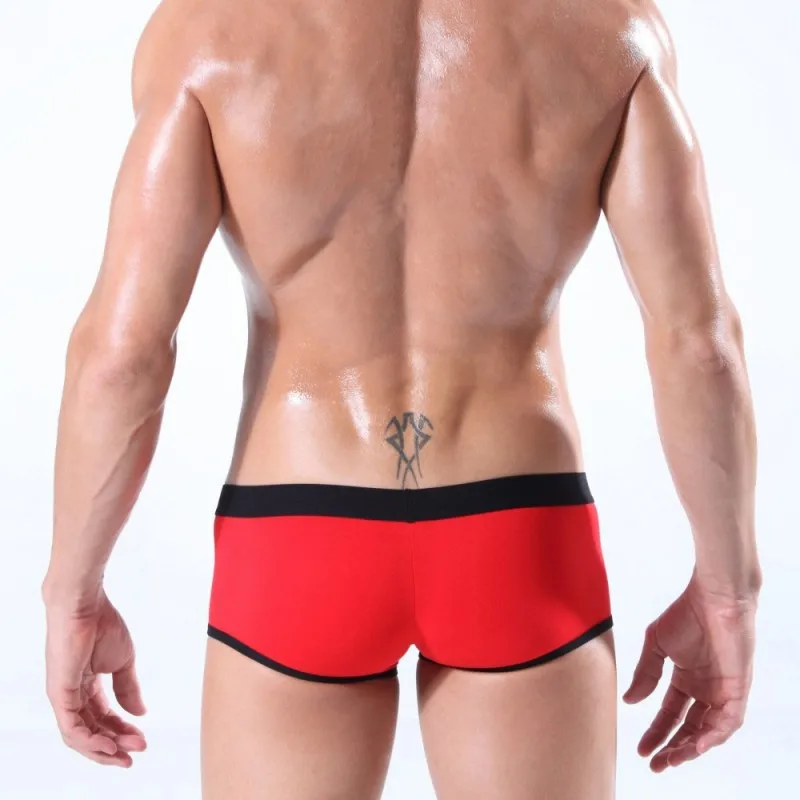 Wang Jiang Open Front intimo uomo cotone Sexy Boxer da uomo pantaloncini per pene mutandine sacchetto traspirante rigonfiamento mutande uomo