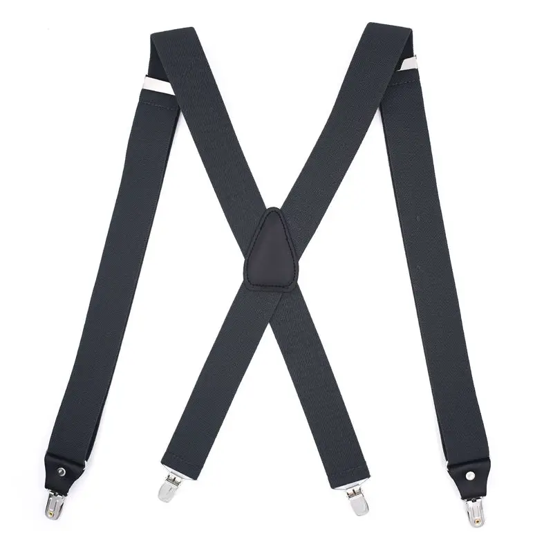 Yienws 4 Clip Treo Chéo Mens Hải Quân Nút Màu Đen Niềng Răng Cho Quần Unisex Suspensorio Đỏ Dành Cho Người Lớn Quần Niềng Răng YiA015