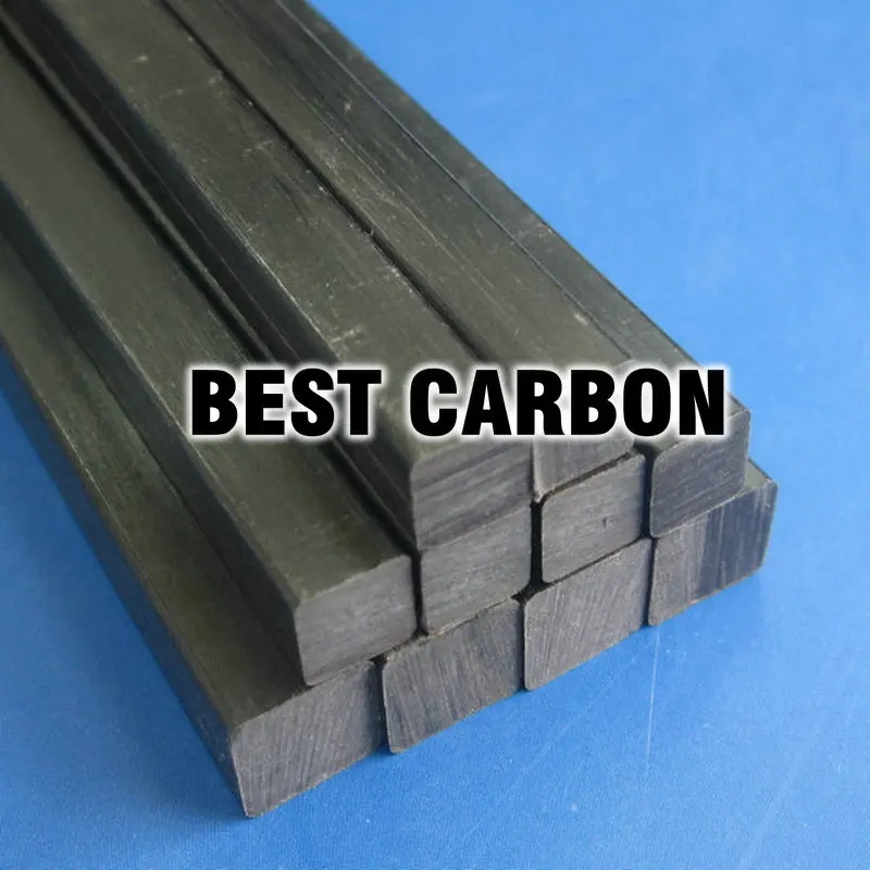 5pcs of  4.0mm  x 1000mm Pultruded Square Solid Carbon Fiber Rod