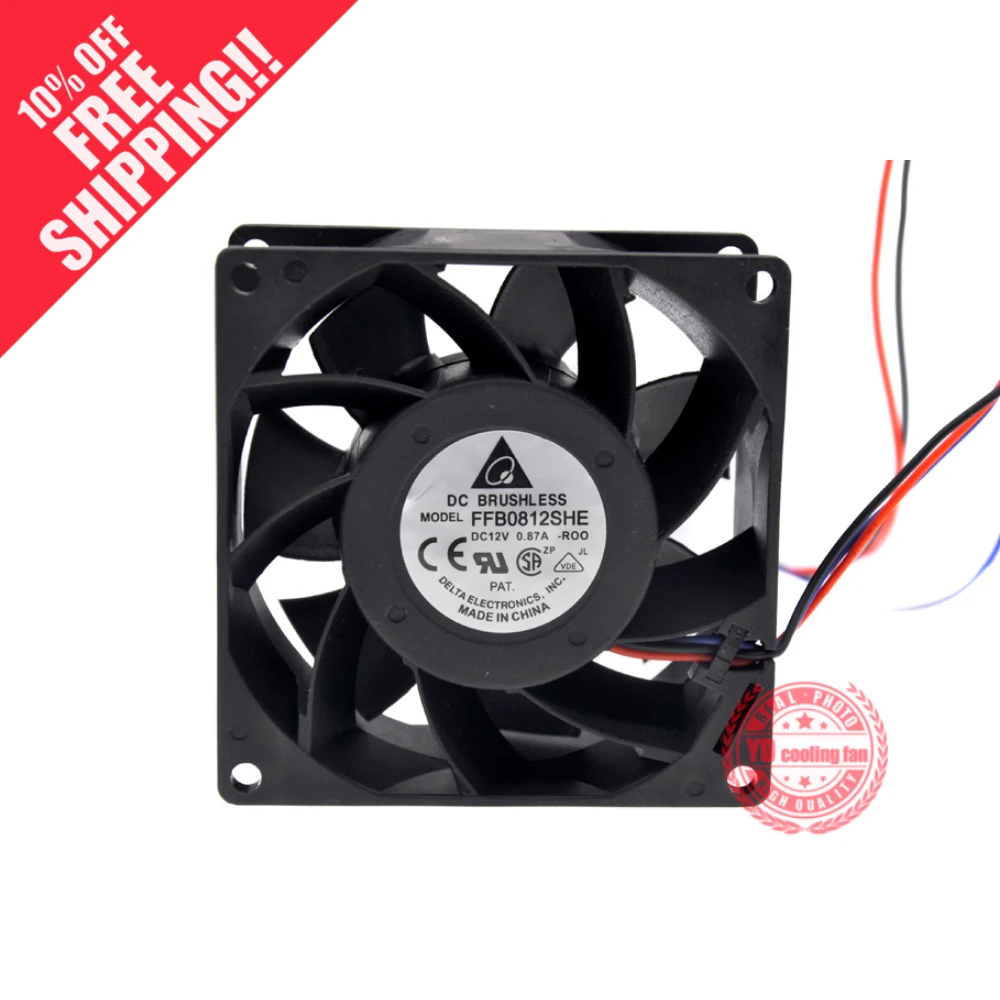 brand new DELTA 8038 3PIN UPS 12V 0.87A FFB0812SHE-ROO cooling fan