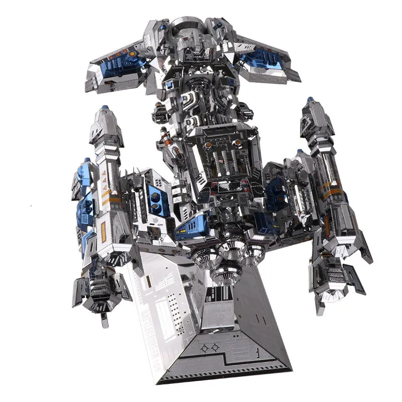 MU 3D Metal Puzzle Star Craft multicolour battlecruiser YM-N015-BS Model DIY 3D Laser Cut Assemble Jigsaw Toys For Audit