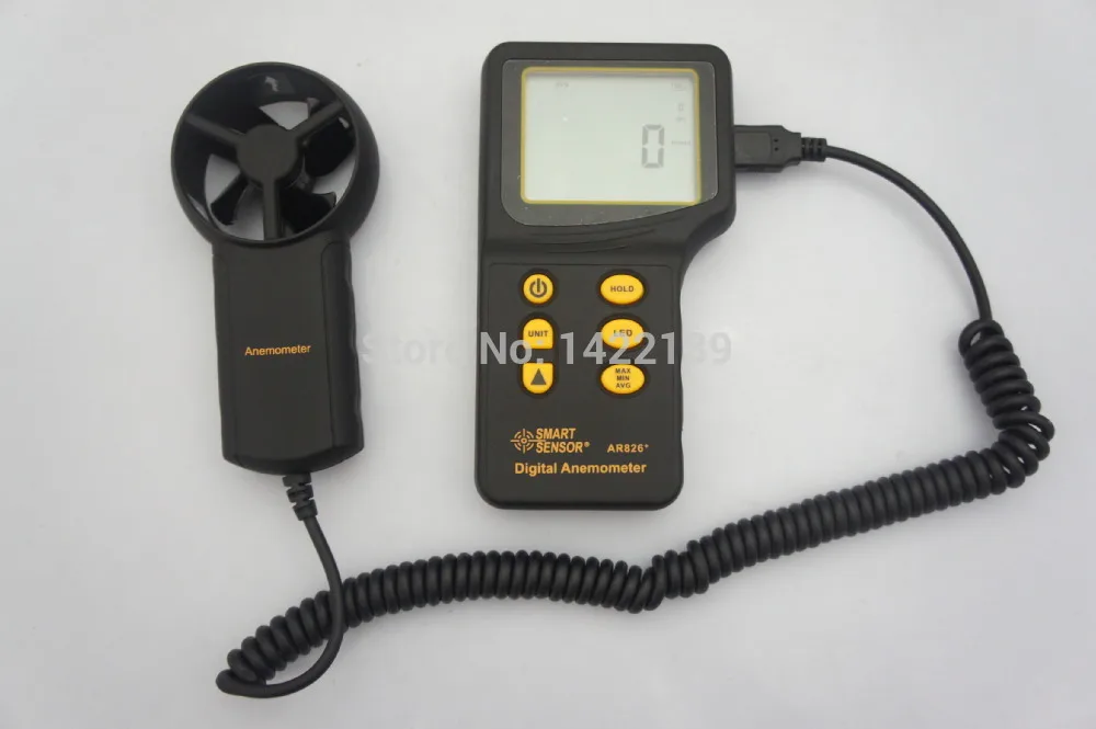 

AR826 + Anemometer Air Flow Meter Wind Speed Gauge Tester