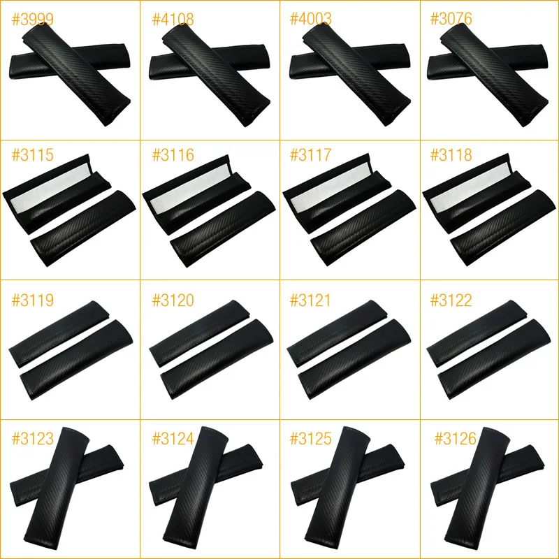 

30Pairs Carbon Fiber Texture Seat Belts Cover Shoulder Padding For Mixed-Order #FD-4270