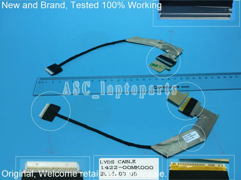 NEW LCD LED Video Flex Cable For ASUS Eee PC 1005P 1001PQ 1005HE 1015PEB Laptop Screen Display Cable 14G2235HA10G 1422-00MK000