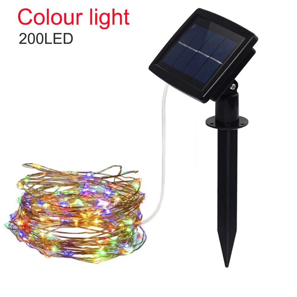 

Solar Power 100LED 200LED Copper Wire String Light Garden Christmas Holiday wedding party Starry Fairy String Decor Waterproof