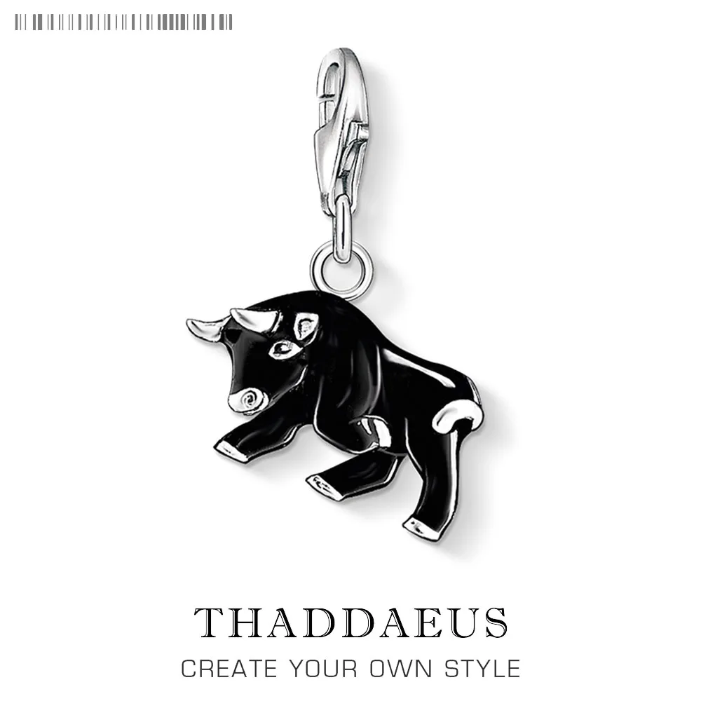 Black Enamel Bullfight Small Charms Bull OX Pendants for Women Men Bracelet Necklace  Diy Pendant Wholesale