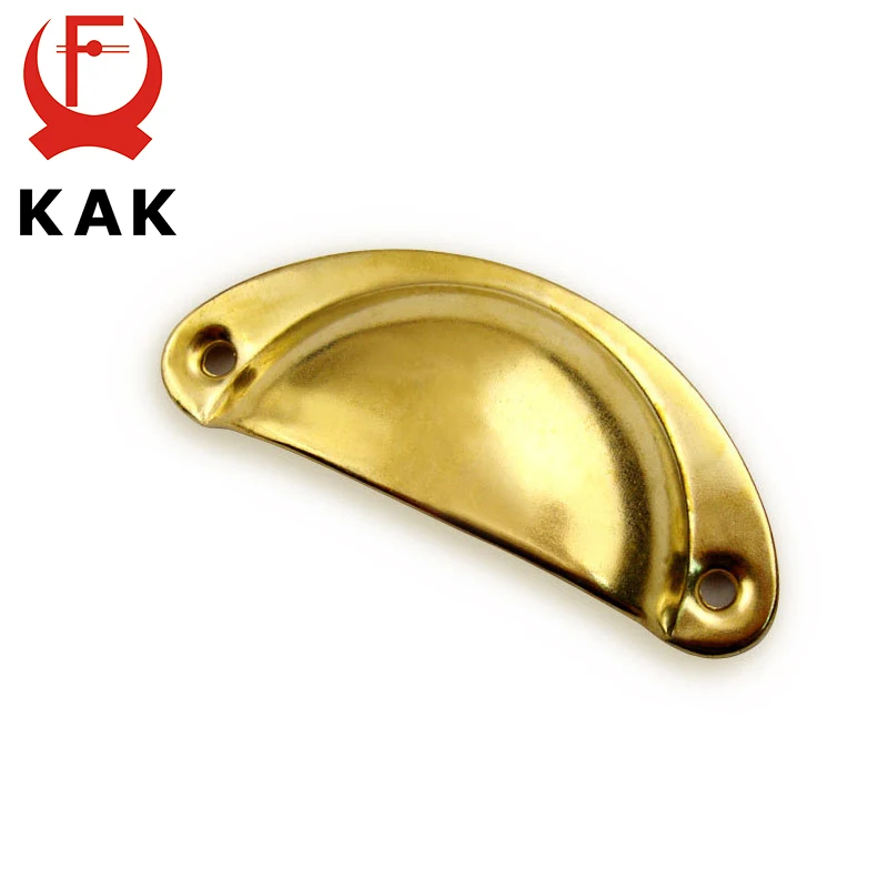 KAK 10pcs Retro Metal Kitchen Drawer Cabinet Door Handle And Furniture Knobs Handware Cupboard Antique Brass Shell Pull Handles
