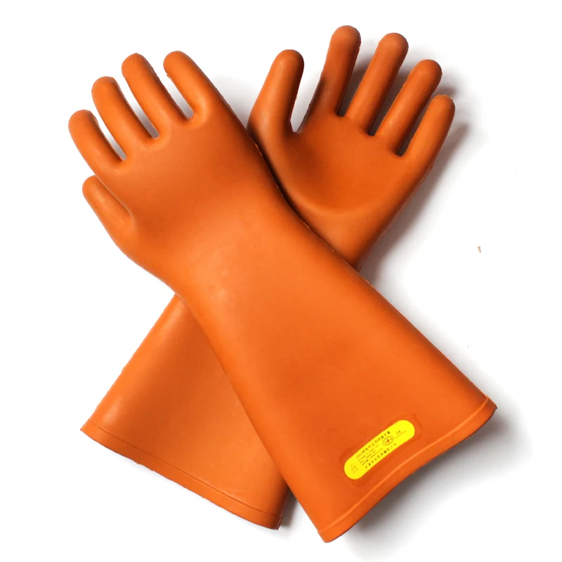 Insulated gloves genuine protection 25KV -20kv power value industrial rubber gloves electric shock resistance insulation  glove