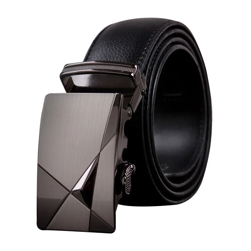 Men belt high quality Imitation solid color  leather Automatic buckle belt business affairs Men casual belt