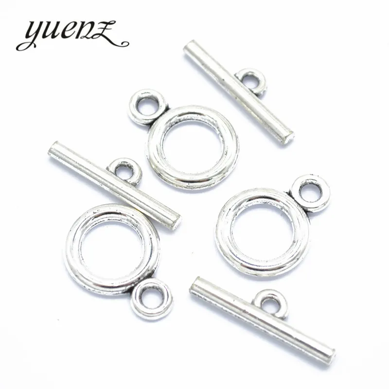 YuenZ 10 set  Antique Silver Plated OT Toggle Clasp Metal Fastener Bracelet For Jewelry Making Diy Accessories  V201