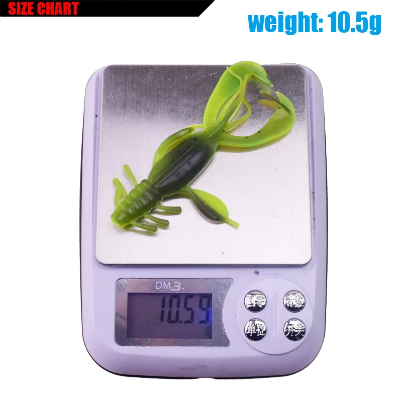 2Pcs Shrimp Soft Baits Fishing Lures 100mm 10.5g Easy Wobblers Crankbaits for Carp Bass Fishing tackle Artificial Silicone Lure
