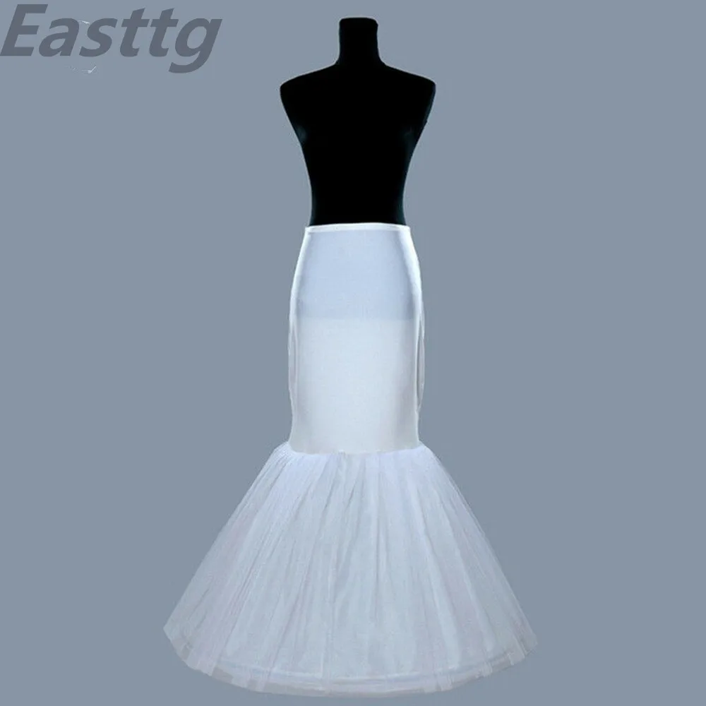 Alta qualidade sereia nupcial casamento petticoat vestido de noiva underskirt para acessórios do casamento crinoline deslizamento