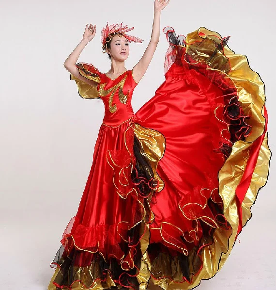 Frauen Flamenco Tanzkleid Erwachsene Paso Doppel Tanzkleid Flamenco Kostüm Mädchen Flamenco Kleider