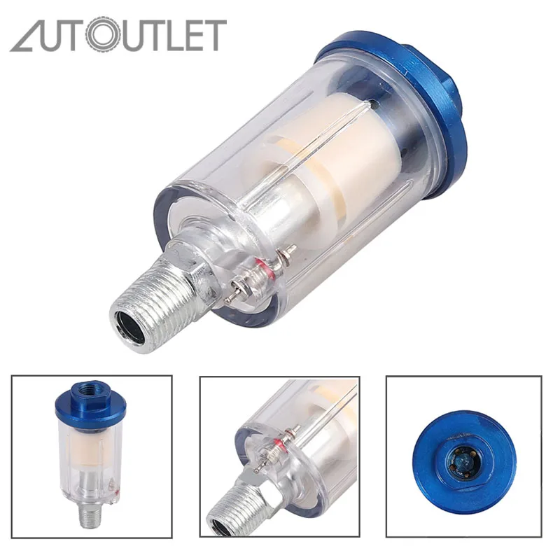 AUTOUTLET Mini oil and water separator with integrated air filter For spray gun ABS new