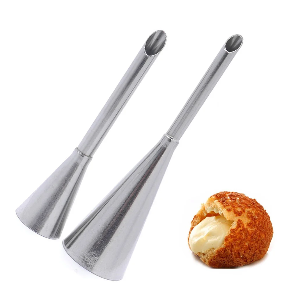 1PC 2 Sizes Cup Cake Cream Puffing Icing Piping Nozzle Tips Sugarcraft Fondant Pastry Moulds Baking Tools