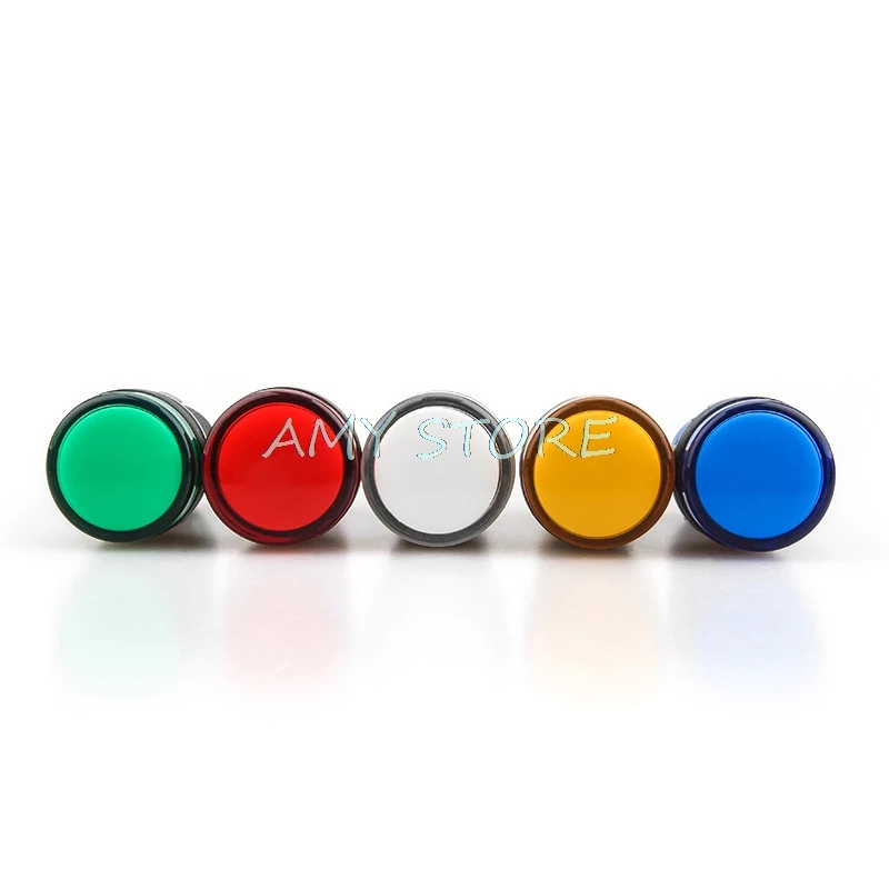5Pc 22mm AD16-22DS 표시기 파일럿 신호등 램프 전원 작업 6.3V 12V 24V 36V 48V 110V 220V 380V 빨간색 파란색 녹색 노란색 흰색