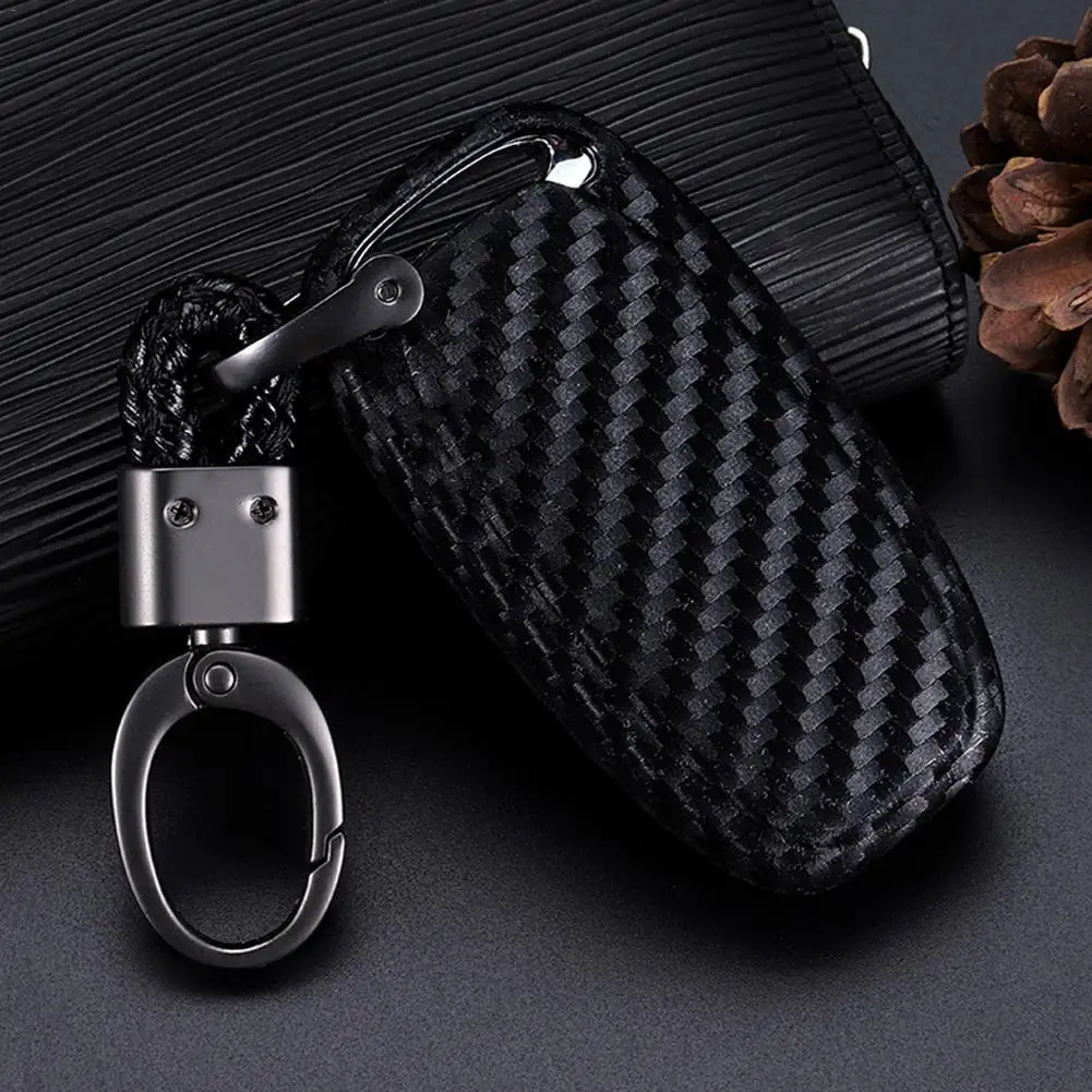 Auto Protection Key Covers Car Styling Case For Audi A6L A4L Q5 A3 A4 B6 B7 B8 Smart Carbon Fiber Grain Shell Accessories