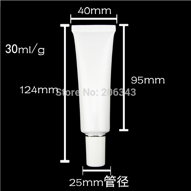 

30ml white soft tube or mildy wash tube or butter or handcream tube with white silver line lid