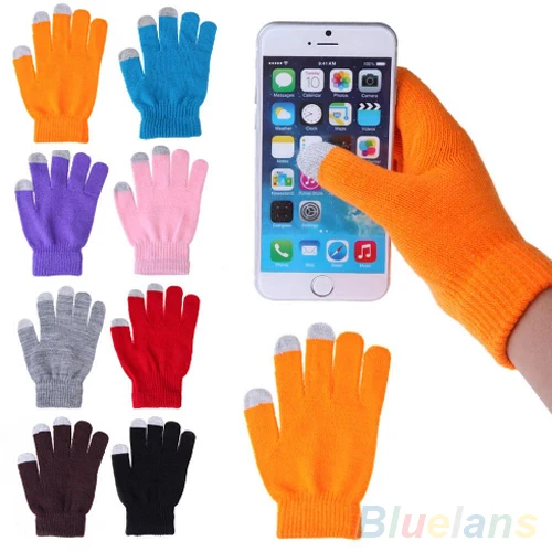 Guantes de pantalla táctil para hombres y mujeres, guantes de lana de punto, calentador de muñeca de mano, pantalla táctil, guantes de invierno, guantes calientes sellingpot