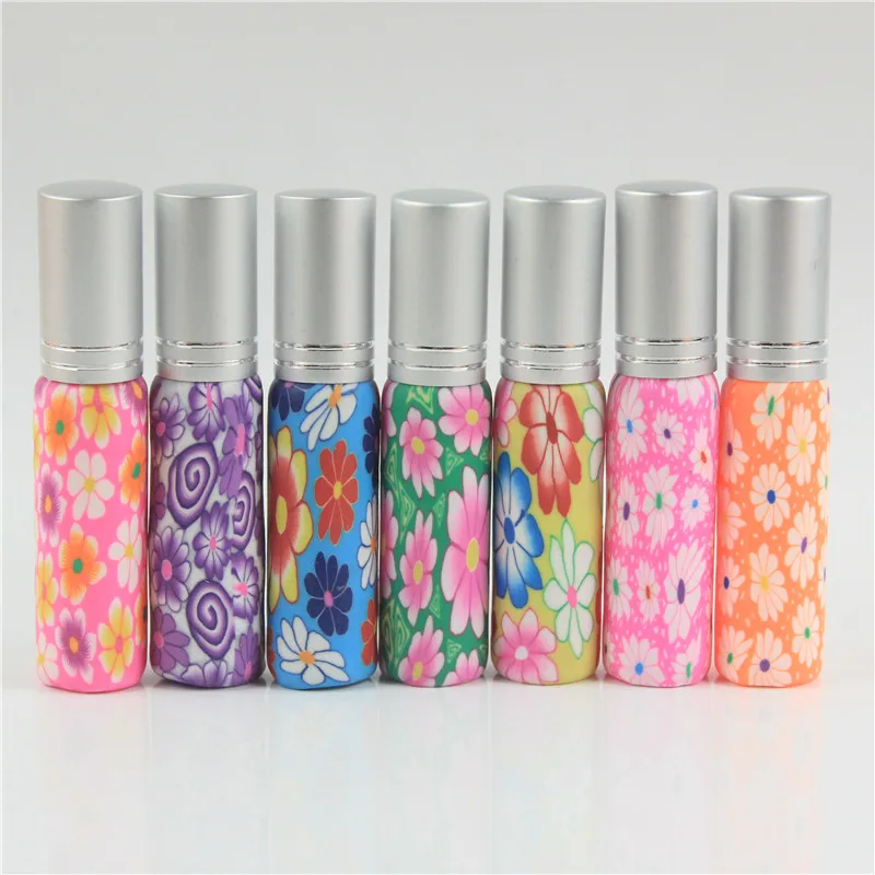 30pcs/lot 6ml And 10ml Colorful Polymer Clay Perfume Bottle Atomizer 6ml And 10ml Empty Make Cosmetic Container For Wedding Gift