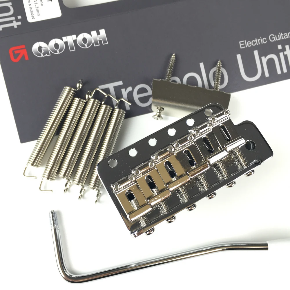 Genuine Original GOTOH GE101T Vintage Style Electric Guitar Tremolo System Bridge Silver Chrome