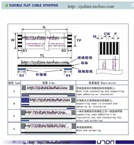 حسب الطلب: FFC 0.5 0.8 1.0 1.25 الملعب FFC/TTL خط مسطح FFC نوع سلك مسطح مرن ROHS