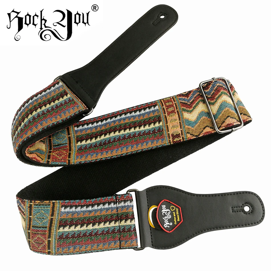 New High Quality Cotton Guitar Strap Acoustic Guitar Strap Electric Bass Guitar Strap Adjustable Length Widen 6.2 Cm