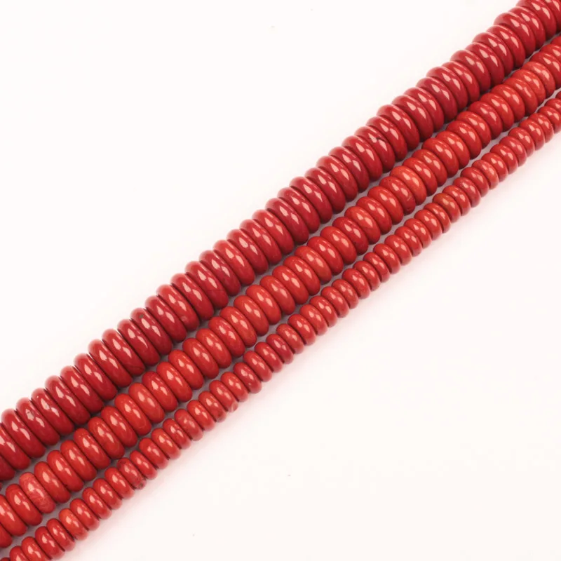 Wholesale 2-10mm Red Stone Rondelle Beads 15