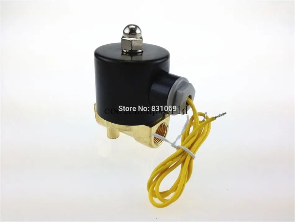 

1piece 2W-040-10 12VDC 3/8" Electric Solenoid Valve Water Air N/C NC Normal Close