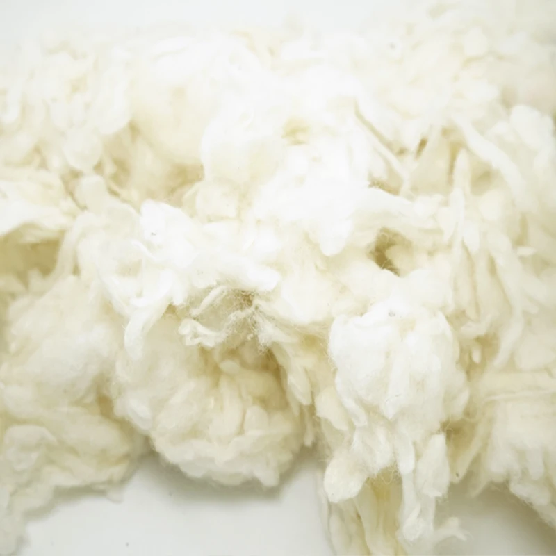 Peru alpaca  Curly Fiber for Wool Felt White 50g (Needle Felting)  especially for Poodle/Bichon and Sheep