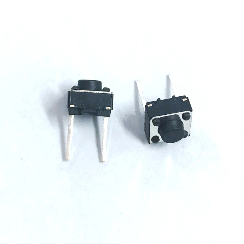 100PCS Tactile Push Button Switch 6x6x4.3 5 6 7mm 4.3 mm  DIP-2 Key Micro Switch 6*6*5 4.3 6mm 7mm 2P 0.5A 12V