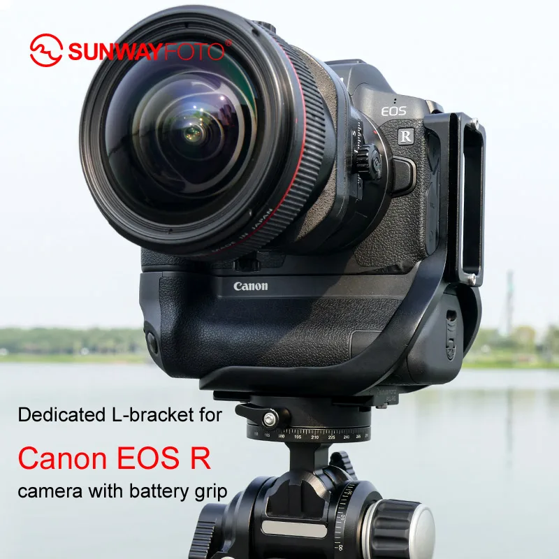 SUNWAYFOTO PCL-RG Dedicated L-bracket with Battery Grip Tripod Head Specific Aluminum Quick Release Plate for Canon EOS R