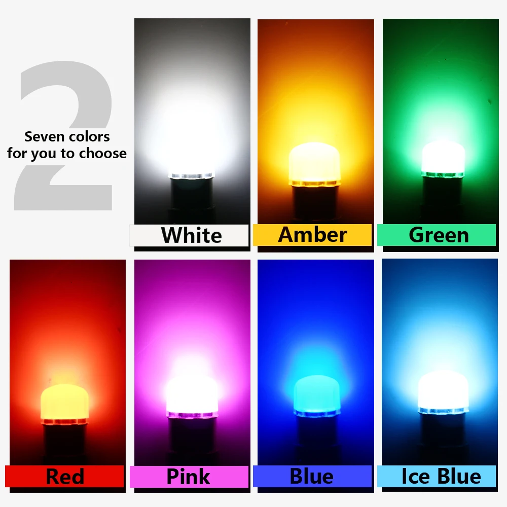 GE44 47 1895 AC/ DC 6V 6.3V 8PCS BA9S Led Bulb Car Arcade Pinball Gaming Machine Light Warm White Red Blue Amber Pink Ice Blue