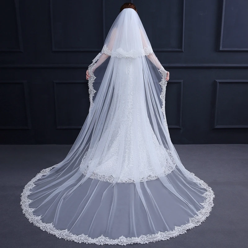 

New Arrival White Ivory Bridal veil 2024 Wedding veil velo de novia wedding veils velo sposa sluier wedding accessories